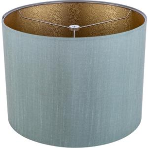 Wellmet Drum Lampshades, Easy Assembly Required Replacement Lamp Shades, Fabric Lampshades for Table Lamps Floor Lamps, Metal Spider Fitter, 16"x16"x12" (Green)