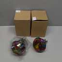 Baquler 4 Pcs Stained Glass LED Light Bulb Diamond Shape E26 Base A60 6 Watts G95 Shape Colorful Flickering Light Bulbs for Christmas, Home Balcony Garden Party Decoration (Retro)