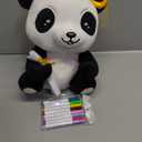 Blueweenly 12 Inch Graduation Autograph Stuffed Animal Panda Bear Plush with Graduation Cap Smooth Fabric Congrats Grad Stuffed Panda Bear with 8 Colored Marking Pens for Graduate Student Party Supply