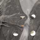 Yaomiao 70s Hippie Womens Fringe Vest Western Felt Cowgirl Costume Rivets Sleeveless Faux Suede Tassels Jacket, M