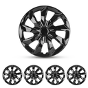 Set of 4 WINJET 17 inch Hubcaps Wheel Covers 5084 - Black Lacquer