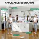 JOYMOOP Flat Mops, Microfiber Mop for Floor Cleaning and Wall Cleaner, 50" Mop Handle with Flexible 13" Flat Head with a Microfiber Mop Pad - White