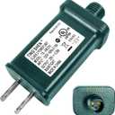 29V LED Power Supply, Christmas Tree Plug Adapter, IP44 Waterproof Class 2 Power Supply for Christmas String Light Inflatable Decorations(TS-8W29V)