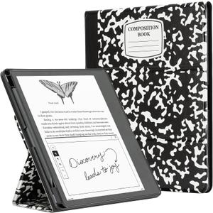 CoBak Stand Case for Kindle Scribe - Premium Folio Leather Cover with Pen Holder, Auto Sleep/Wake - Compatible with 10.2 Inch Kindle Scribe (2022/2024 Release)