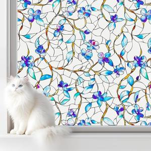 SOMWISE Frosted Glass Window Film, Heat Insulation, UV Block, Anti-Glare, One Way Privacy Tint, Static Cling for Home Bathroom Door, Renter Friendly, Day & Night Privacy
