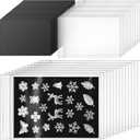 Fuyoooo 200 Pcs Magnetic Sheets for Die Cut Storage Stamp and Die Storage Bag, Rubber Magnetic Sheets Magnet Panels for Card Making Craft DIY Scrapbooking