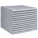 HOMEXCEL Microfiber Glass Cleaning Cloth 12 PK, Lint Free Streak Free, Reusable Magic Cleaning Cloth for Cleaning Windows, Glasses, Mirrors, Screens, Stainless Steel, and More Grey-12”×12”