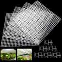 Weramics 4 Aquarium lid Hood Fish Tank top Cover Terrarium lid Plastic Grid Panel Egg Crate Grate 6 Aquarium Glass Cover Board Clip