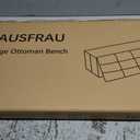 HAUSFRAU Ottoman with Storage Bench Folding Foot Rest Stool Pink