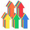 40 Pieces 8 Inch Arrow Sticker,Removable Adhesive Directional Sign Floor Decal Waterproof Arrow Marking Safe Road Instructions Sticker(Dark Blue, Green, Red, Orange, Yellow)