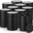 Zopeal 10 Pack Metal Tea Tin Canister with Airtight Double Lids 16 oz Round Tin Can with Lid Double Sealed Small Kitchen Container for Loose Tea Storage Coffee Sugar Candy Herbs and Spices