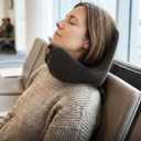 Everlasting Comfort Upgraded Neck Pillow for Airplanes Memory Foam Travel Headrest for Flying Portable Multi-Position Travel Pillows with 360Support Long Flight Essentials for Sleep & Home Use
