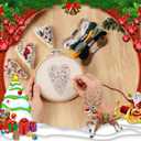 2 x 4Pcs DIY Heart Shaped Hand Embroidered Christmas Ornament Kit,2026 New Embroidery Christmas Ornament Kits,Handmade Tree Decoration,Beginner Friendly Cross Stitch Craft Set for Tree Winter Decoration