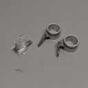 Flag Pole Rings, Aluminum Alloy Flag Pole Clips Swivels 360 Rotating Anti Wrap Mounting Ring with Carabiner, Flag Pole Kit Parts (:1.25 Inch -Pack of 2 (Silver))