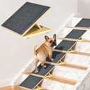 TNELTUEB 6 Pack Dog Ramps for Stairs, Adjustable Stair ramp for Dogs,Portable Dog Stairs with Mat for Small Dogs and Cats, Non-Slip Pet Steps for Elderly or Injured Pets