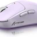ATTACK SHARK X3 Wireless Gaming Mouse, 49g Ergonomic Computer Mouse, Triple Modes PAW3395 26K DPI Optical Sensor, 200h Battery Life, Programmable Buttons, Gaming Accessories for PC/Laptop/Mac (Purple)