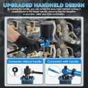 Pneumatic Injector Puller 27PCS for Diesel Engine, Air Vibration Injector Extractor with Handle, Labor-Saving Injectors Removal Tool Set with High Impact Extractor Hammer Puller, 18 Adapters, 3 Hooks