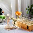 Lallisa 54 Pcs 3.15 Inches Small Glass Bud Vases Bulk Mini Flower Vases for Centerpieces Decorative Glass Bottles Vintage Rustic Decoration for Wedding Dining Table Home Decor