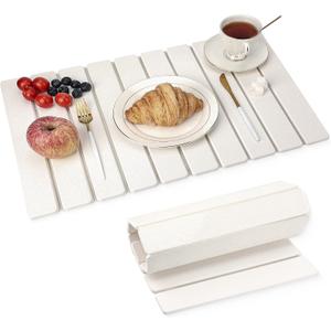 Large Stone Drying Mat for Kitchen Counter 24x16 Inch, Premium Diatomaceous Earth Super Absorbent | Quick Dry Non-Slip Collapsible Dish Mat for Dishes Utensils Cups | Eco-Friendly Counter Protector