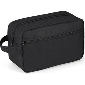 Elviros Travel Toiletry Bag for Women and Men,Lightweight Makeup Bag Hanging Dopp Kit with Shaving Compartment Cosmetic Organizer Large Tool Bag Travel Essentials,Gifts for Men(Large,Black)