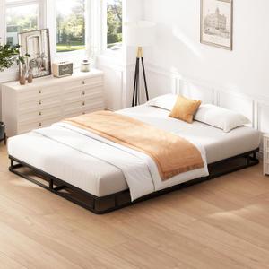 Full Box Spring 5 Inch, Heavy Duty Metal Box Spring Bed Base with Easy Assembly, Mattress Foundation Full, Strong Metal Frame, Noise Free, 3000lbs Max Weight Capacity (Full Size)