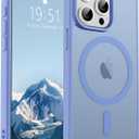 SUPFINE Magnetic for iPhone 15 Pro Case (Compatible with MagSafe) (Military Grade Drop Protection) Translucent Matte Shockproof with Anti-Fingerprint Phone Case,Blue Purple
