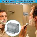 5 x 2pcs Wall Mount Razor Holder with Dust Cover Case, Waterproof Shower Razor Hanger Stand for Bathroom No-Drill Adhesive Shaving Rack Organizer Storage (Grey)