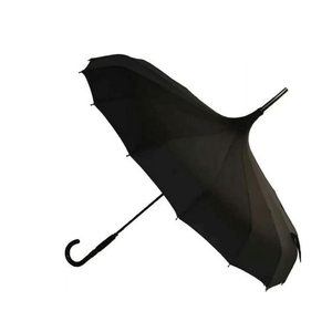 Gothic Rebel Black Pagoda Umbrella - Perfect for Rain or Shine, Ideal for Vampires, Gothic Enthusiasts, and Lovers of Unique Style 2-Pack