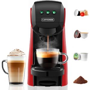 Warriors1 Coffee Maker for Keurig K Cup pod, Espresso Machine for Nespresso Original, Dolce Gusto Pods, Ground Coffee, Coffee Machine for kitchens, apartments, dorms, RVs & camping, 28 oz Reservoir