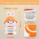 2 x Lenoka Crochet/Cute Emotional Support Bunny Handmade Gift/Perfect Emotional Support Gifts for Women; A Funny, Cheap, and Unique Surprise Gifts (Orange Bunny)
