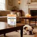 English Bulldog Gift  Funny Lavender Soy Candle Gift for English Bulldog Owners, Dog Lovers & Dog Moms  Stress Relief Aromatherapy for Women - English Bulldog Decor