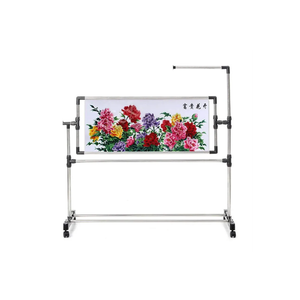 Needlework Floor Frame, Adjustable Cross Stitch Craft Stand, Standing Embroidery Lap Table, for Art Craft Sewing Holder