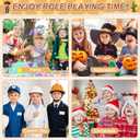 deAO Police Costume for Kids Western Sheriff Cowboy Uniform Costume with Accessories Halloween Costumes for Kids (Small)