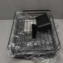 Stainless Steel Dish Drying Rack for Kitchen Counter, Sink Organization and Storage Essentials with Silverware & Utensil Holder, Home and Apartment Decor, 12''W x 15.5''L, Black