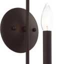 Livex Lighting 42681-07 Steel Wall Sconce for Home Decor; Stylish Wall Decor, 1 Light Fixture Bronze Finish