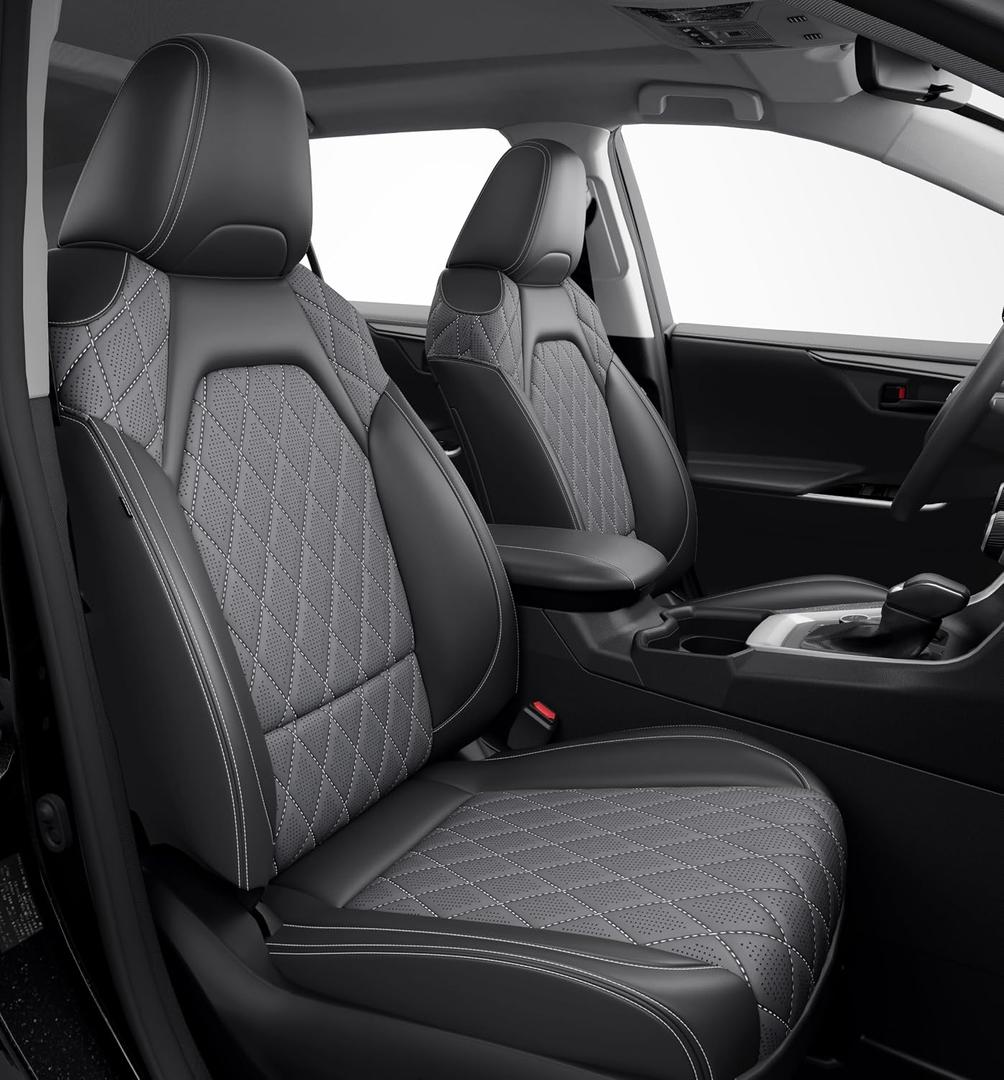 redblue RAV4 Seat Covers, Leather SUV Car Seat Covers Full Set, Custom Fit