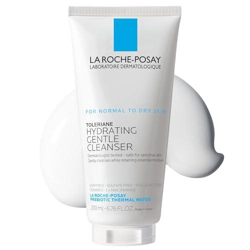 La Roche-Posay Toleriane Hydrating Gentle Facial Cleanser, Daily Face Wash with Ceramide and Niacinamide for Normal to Dry Sensitive Skin, Oil-Free, Fragrance Free, EXP: Unknown