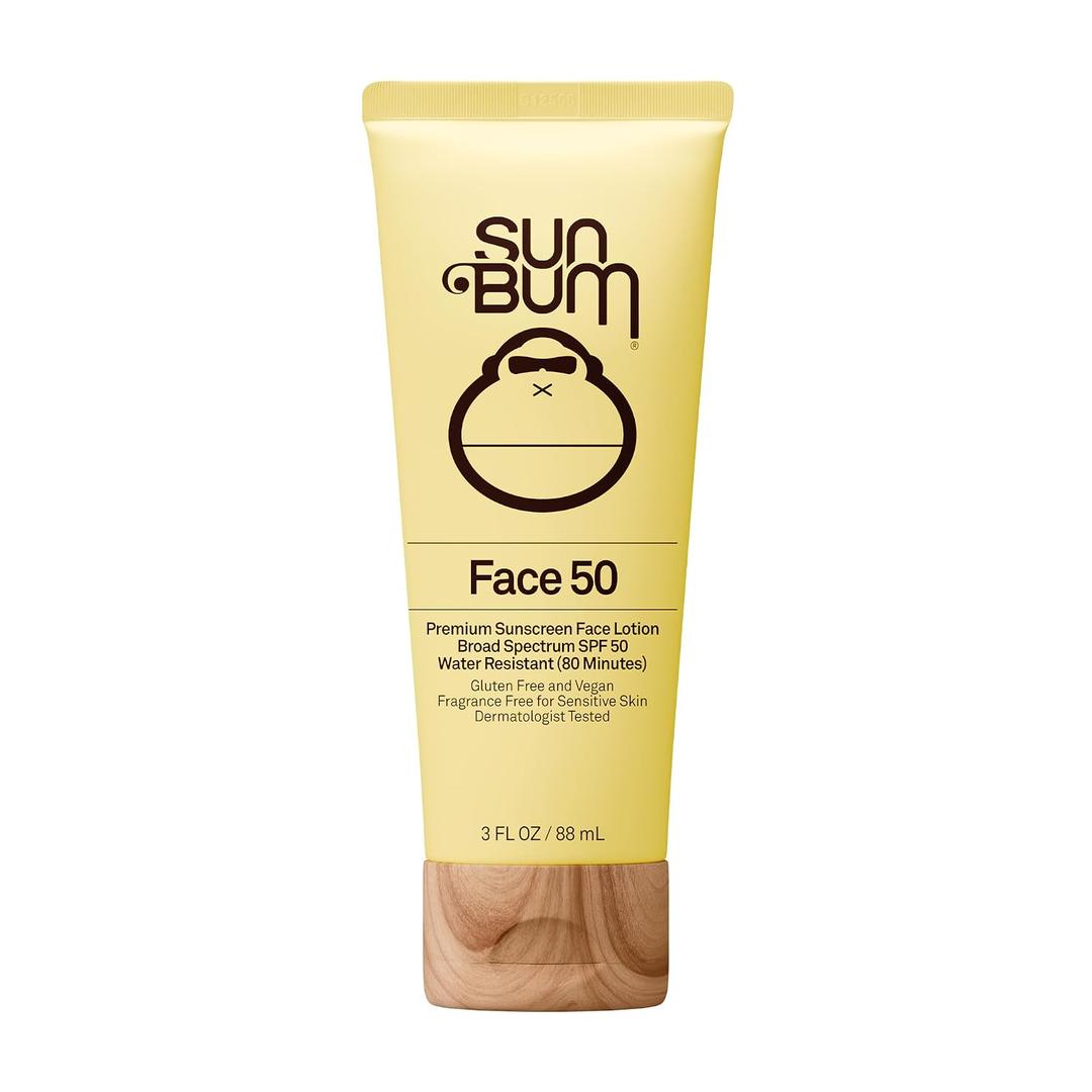 Sun Bum Original SPF 50 Sunscreen Face Lotion - Broad Spectrum Moisturizing Facial Sunscreen with Vitamin E -Fragrance Free - Travel Size - 3 oz
