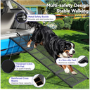 74'' L & 20'' W Longest Dog Ramp for Car - Extra Wide Lightweight Pet Dog Ramps for Large Dogs with Non-Slip Mesh, Outdoor Dog Ramp Up to 400LBS, Dog Steps Stair Get Into a Car SUV/Truck/RV/Bed