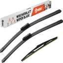 24"+18"+14" Windshield Wiper Replacement for 2017-2023 Mazda CX5 CX9 CX-5 CX-9 with Rear Wiper Blade, Original Equipment Replacement(Top Lock Set of 3)