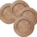 ChargeIt by Jay Ch, Charge it by Jay Harvest Round Rattan Charger Plate - Set of 4, brown