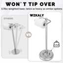Toilet Paper Holder Stand, Brushed Nickel Toilet Paper Holder Free Standing, Post Pivoting Design & Stable Weighted Base SUS304 Stainless Steel for Bathroom(Mega Roll)