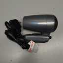 Conair Travel Hair Dryer with Dual Voltage, 1875W Compact Blow Dryer with Folding Handle, Gray