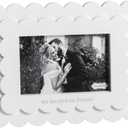 Mud Pie White 4X6 Forever Scallop Wood Frame