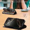 FUNMIKO for iPhone 16 Pro Max Wallet Case with Cash Clip + Card Holder | RFID-Blocking, Military-Grade Drop Protection & UV-Printed Artwork, Magnetic Closure with Leather Kickstand