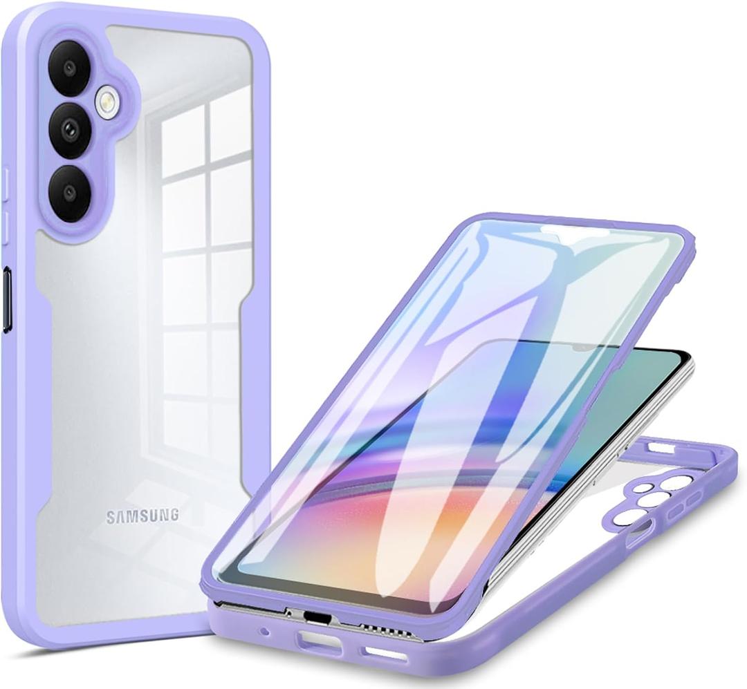 Samsung Galaxy S24 Plus Case, [Built-in Screen Protector] [Military Grade Shockproof] 360 Full Body Rugged Protective Case Cover for Samsung S24+ / S24 Plus.Full Purple