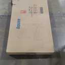 Aquzee Desk with Hutch Bookshelves, Computer Desk with 3 Tiers Storage Shelves, Space Saving Design Black Metal Legs Desk with Grey Board, Easy Assemble (47inch)