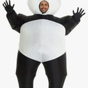 Morph Giant Inflatable Panda Costume Adult, Inflatable Costume Panda, Blow Up Panda Costume, Halloween Costume Panda Adult