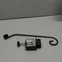 Heavy Duty Deck Hook,Courtyard Decoration,Pole 16.5Long Metal Deck Railing Hooks for Hanging Bird Feeders,Planters,Suet Baskets,Lanterns,Wind Chimes,Clamp Mounted,Under 18 LBS (Black)