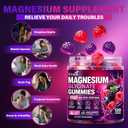 Magnesium Glycinate Gummies 1000mg, Sugar Free, Magnesium Supplements for Men & Women, with L-Theanine, Vitamin D3 B6 & CoQ10 for Sleep, Calm & Relaxation Support, 120 Gummies Mixed Berry